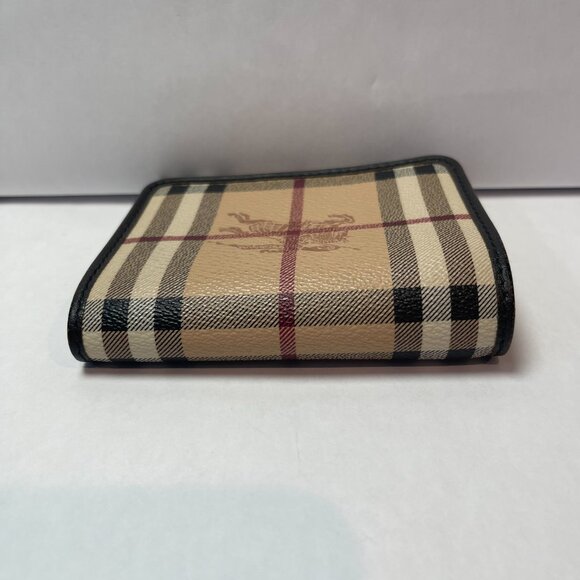 Burberry Beige/Brown Haymarket Check Coated Canvas & Leather Leighton - Preowned - Picture 9 of 15